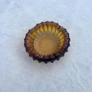 Vintage Amber Ashtray - Picture 1 of 4