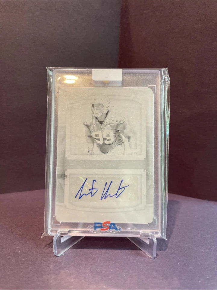2019 Panini National Treasures Signatures Printing Plate S-JH Justin Houston 1/1 - Image 1 of 2