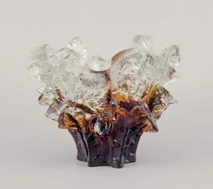 Pertti Santalahti for Humppila, Finland. Large bowl in art glass. 1970s/80s - Picture 1 of 7