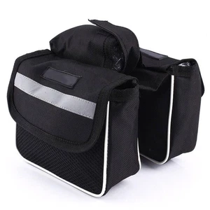 Double Saddlebag Cycling Side Bag Bike Frame Storage for Bicycles - Picture 1 of 11