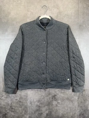 Chaqueta acolchada acolchada acolchada Hurley para mujer con botones talla M negra cuello redondo Foto 1 de 4