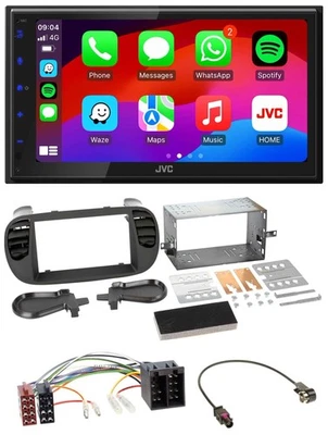 JVC Bluetooth 2DIN MP3 DAB USB Autoradio für Fiat 500 ISO ab 12 soft touch - Bild 1 von 4