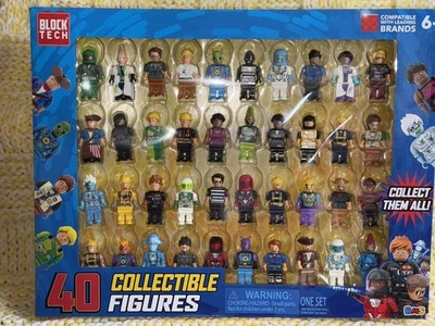 Block Tech Collectible Figurines 40 Mini Figures Compatible with Leading Brands - Image 1 of 4