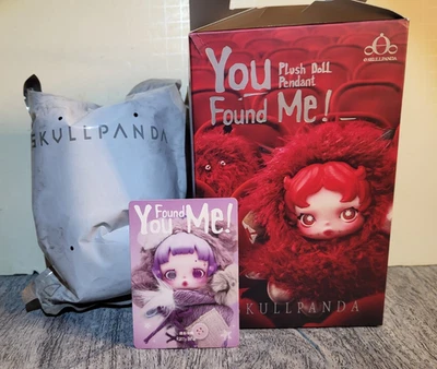 Figura Colgante Muñeca Peluche Serie Pop Mart Skullpanda You Found Me - Oso Ratty Foto 1 de 2