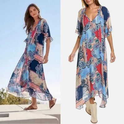 NWT Johnny Was Cordelia Easy Midi Dress Paisley Print XL - Image 1 of 4