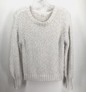 Maurices White Sweater Womens Size XSmall Eyelash Fuzzy Pullover EUC - Picture 1 of 5