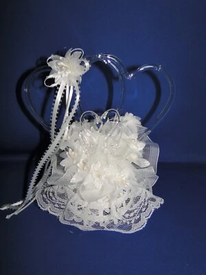 Nuevo Elegante Boda Vidrio Soplado Doble Corazón, Amorosos Cisnes Pastel Top # 3 Foto 1 de 4