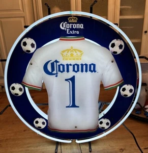Corona Extra Soccer Futbol Chivas Neon Sign Light Beer Bar Pub 24 × 24 - Picture 1 of 8
