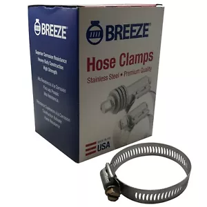 Box of 100 #28 Stainless Steel 1 5/16 to 2 1/4 Worm Gear Hose Clamp 1/2 Band USA - Picture 1 of 11
