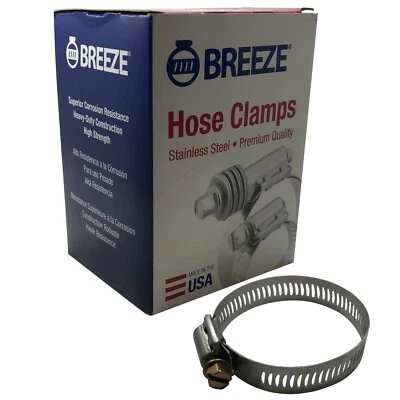 SHERCO-AUTO Box of 10 #28 Stainless Steel 1/2 Band 1-5/16 to 2 1/4" Worm Gear Hose Clamp USA
