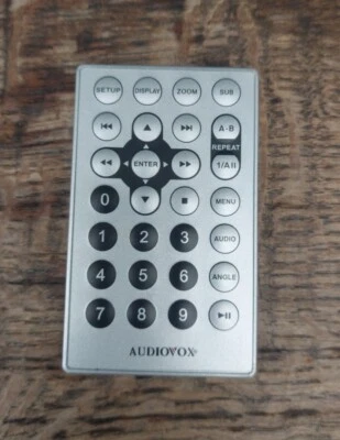 AUDIOVOX RCNN227 DVD Player Remote Control D1708 D1708ES Silver - Image 1 of 2