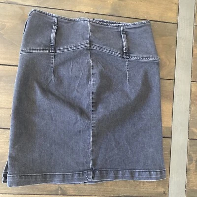 Falda lápiz vaquera negra lavada Free People talla 8 hasta la rodilla mujer tiro alto Foto 1 de 4
