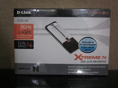 D-Link Wifi Adapter DWA-160 N PremiumWireless USB Adapter Dual Band New Sealed - Image 1 of 4