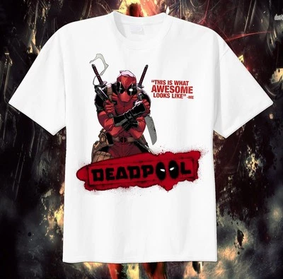 DeadPool Marvel Impresionante Camiseta Personalizada Cumpleaños Personalizada Jóvenes y Adultos Foto 1 de 2
