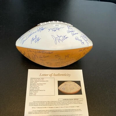 1976 Nebraska Cornhuskers Team Signed Football 50+ Signatures JSA COA - Image 1 of 4