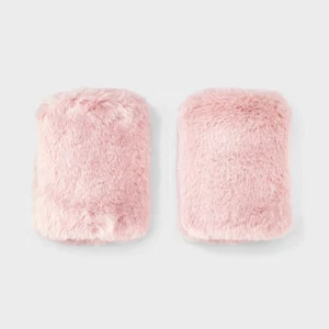 Art Class Girl's Faux Fur Fingerless Gloves Pink NWT - Picture 1 of 1