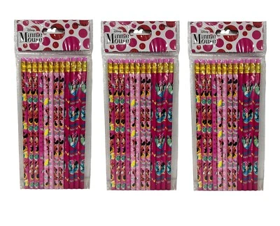 Disney Minnie Mouse: pacote com 3 - 12x lápis material escolar  - Imagem 1 de 3