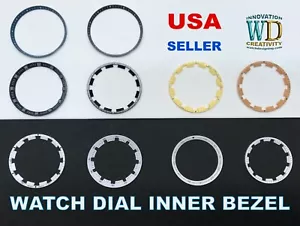 RELOJ BISEL INTERIOR CAPÍTULO ESFERA BISEL ANILLO PIEZAS NEGRO AZUL BLANCO FIJACIÓN SEIKO ORIENT - Imagen 1 de 11