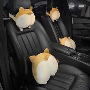 Plush Corgi Dog Butt Car Neck Pillow neck support creative set