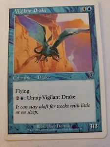 MTG Magic The Gathering Card Vigilant Drake Creature Drake Blue Seventh Edition  - Picture 1 of 2