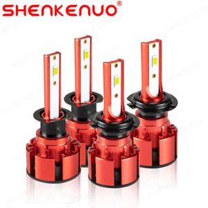 For BMW E38 1999-2001 740i 740iL 750iL H7 & H1 LED Headlight 6000K 4x Bulbs - Picture 1 of 10