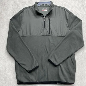 GRAND SLAM Men's Golf Jacket Sweatshirt Pullover Mock Neck 1/4 Zip Gray SZ Large - Picture 1 of 19