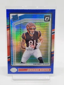 Panini DonRuss Optic 2024 Jermaine Burton Blue Hyper Rated Rookie Bengals 251 - Picture 1 of 2