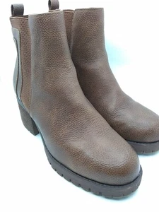 Mia Colten Damenschuhe genarbtes Kunstleder-Stiefeletten Chelsea Plateau Größe 9,5 - Bild 1 von 12
