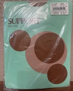 Vintage Support Pantyhose Suntan Size B 125-155 Lbs. NWT - Picture 1 of 2