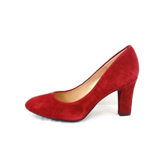 UNISA Damen Pumps Schuhe Rot Wildleder Modell Umis Blockabsatz Rund Business Neu