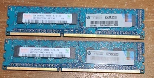 Hynix Memory 10600E 4GB (2 x2GB) Desktop PC RAM DDR3 2RX8 HMT125U7TFR8C-H9 - Picture 1 of 2
