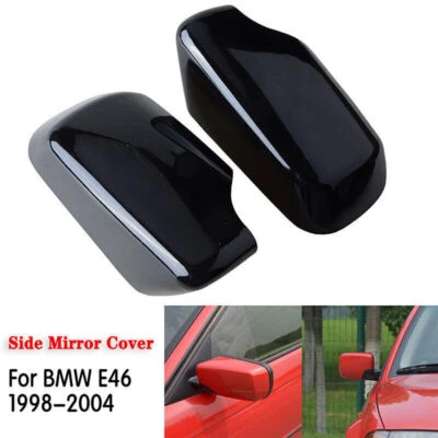 Par de cubiertas de espejo retrovisor negro brillante para BMW E46 E39 325i 330i 525i 530i 540i Foto 1 de 4