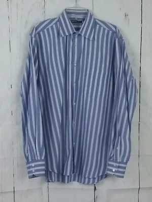  Mens CERRUTI 1881 Striped Long Sleeve Casual Shirt Size US 17 - Image 1 of 4