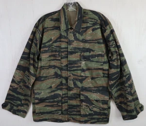 Mens ROTHCO Tiger Stripe Camo Long Sleeve Button Front Shirt Size S Reg. Pockets - Picture 1 of 7