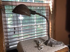 Rare Antique Rare Robert Schwartz New York 1922 Industrial Gooseneck  Table Lamp - Picture 1 of 8