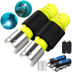 Confezione 1-2 Torcia Subacquea 20M Luce Subacquea Impermeabile Luce LED Subacquea - Foto 1 di 11