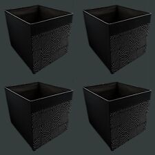 IKEA DRÖNA Box schwarz weiß 4x Aufbewahrungsbox Kallax Regal Einsatz Expedit ✅