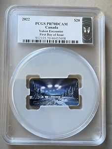 2022 $20 CANADA 1OZ YUKON ENCOUNTER FDI PCGS PR70DCAM .9999 SILVER SUSANNA BLUNT - Picture 1 of 4