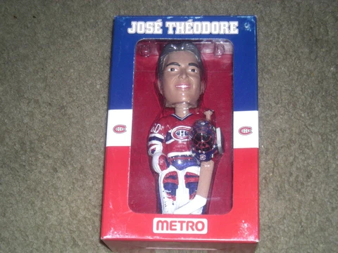 Jose Theodore Florida Panthers Autographed  Montreal Canadiens Bobblehead COA Cover