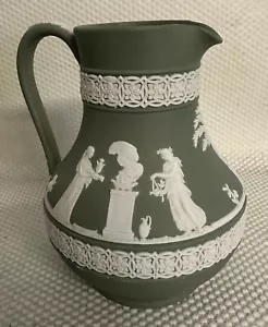 Vintage Wedgwood Jasperware Greek Mythology Stoneware Pitcher 16 x 12 x 12 cm - Picture 1 of 10