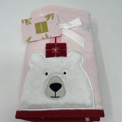Kassatex Fine Linens Polar Bear Christmas Holiday Hand Towels Set of 2 - Image 1 of 4