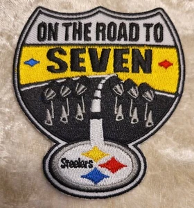 Pittsburgh Steelers Road to 7 Iron On Embroidered Patch Free Tracking! - Picture 1 of 1
