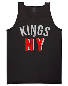 Kings Of NY Red Block Letters New York Tank Top Jersey - Picture 1 of 5