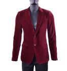 Dolce & Gabbana D&G Velvet Tuxedo Blazer Jacket (IT 46) Small Bordeaux Red