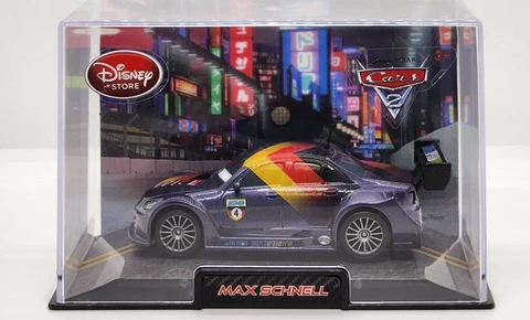 Disney Pixar Cars 2 Max Schnell 4" DieCast Vehicle Disney store exclusive w/case Cover