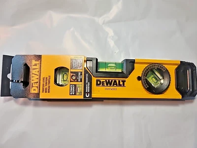 DE Walt DWHT43003 9 in. Aluminum Magnetic Torpedo Level 3 VIAL TOOL 2520906 NIB - Image 1 of 4