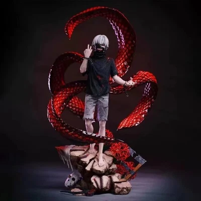 Tokyo Ghoul Kaneki Ken Figure Statue Double Head Carving Model Collection - Image 1 of 4