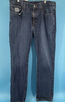 Cinch Jeans White Label Relaxed Fit Men 38x36 Dark Stonewash Blue Western Cowboy - Image 1 of 4