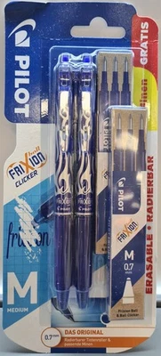 Pilot Frixion Ball clicker M Medium Das Orginial 2 Stifte + 6 Minen Promopa ... - Bild 1 von 4