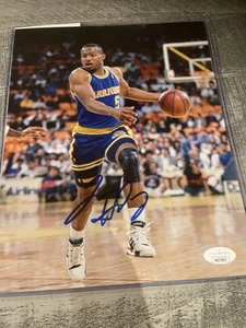 Tim Hardaway Signed Autograph Auto 8x10 Photo JSA COA - Picture 1 of 3
